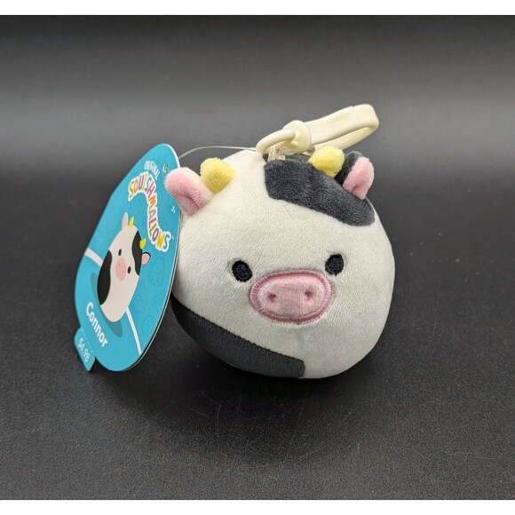 Squishmallows Other - Squishmallows Connor the Cow Clip 3.5 Inch Soft Plush NWT